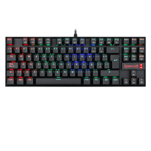 TECLADO MECÁNICO GAMER ALÁMBRICO  REDRAGON KUMARA NEGRO /TKL /SWITCH AZUL /ESPAÑOL /K552RGB-1-SP