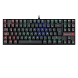 TECLADO MECÁNICO GAMER ALÁMBRICO  REDRAGON KUMARA NEGRO /TKL /SWITCH AZUL /ESPAÑOL /K552RGB-1-SP