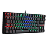 TECLADO MECÁNICO GAMER ALÁMBRICO  REDRAGON KUMARA NEGRO /TKL /SWITCH AZUL /ESPAÑOL /K552RGB-1-SP