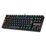 TECLADO MECÁNICO GAMER ALÁMBRICO  REDRAGON KUMARA NEGRO /TKL /SWITCH AZUL /ESPAÑOL /K552RGB-1-SP