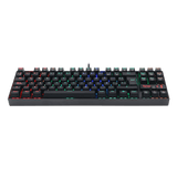 TECLADO MECÁNICO GAMER ALÁMBRICO  REDRAGON KUMARA NEGRO /TKL /SWITCH AZUL /ESPAÑOL /K552RGB-1-SP