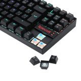 TECLADO MECÁNICO GAMER ALÁMBRICO  REDRAGON KUMARA NEGRO /TKL /SWITCH AZUL /ESPAÑOL /K552RGB-1-SP